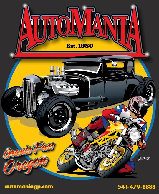 the large Automania logo in the footer area