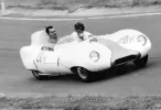 image for Elise Holman getting a ride up the back side of Laguna Seca circa 1958