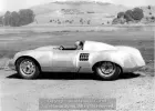 image for The artist in in the Keck Porsche, body complete. Nadeau Bourgeault is said to have spent 600 hours fabricating this body. Sausalito, California, looking north across Richardson Bay from the Sports Car Center. In the distance are the beginnings of th